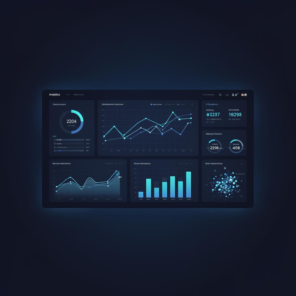 Dashboard de analítica con KPIs y visualizaciones de negocio